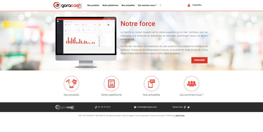 La plateforme d'affiliation Goracash